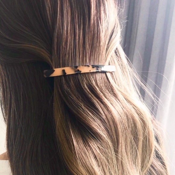 “Anna” Tortoise Shell Chic Hair Barrette Pin/Clip main image 4